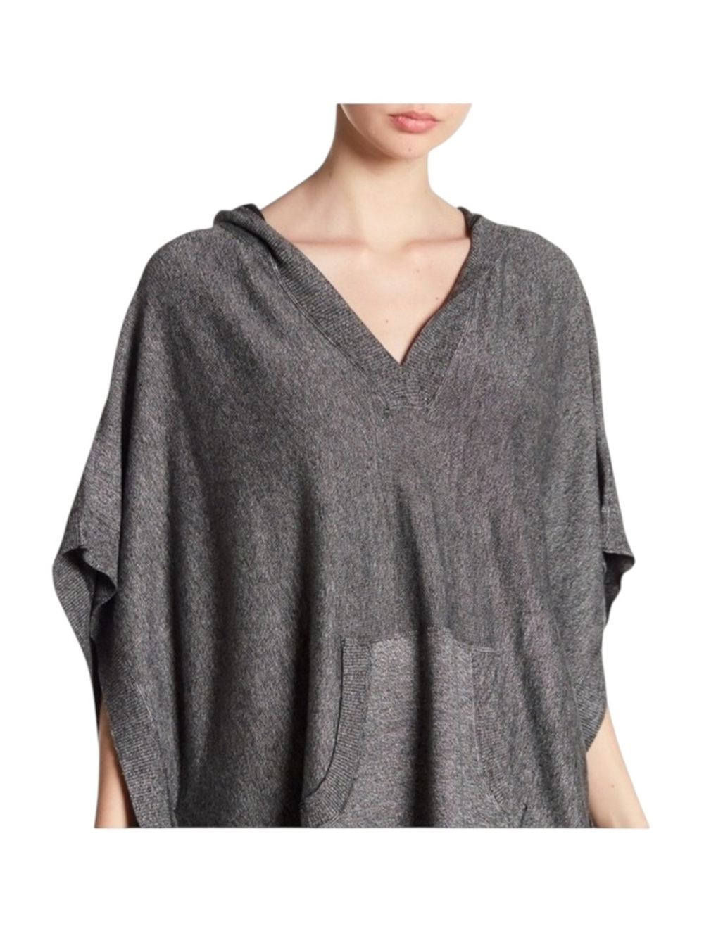 new Leimere ❤︎ Cozy Cashmere Sweater Poncho Hoodie ❤︎ Marbled Grey ❤︎ XS S M L - Picture 6 of 16